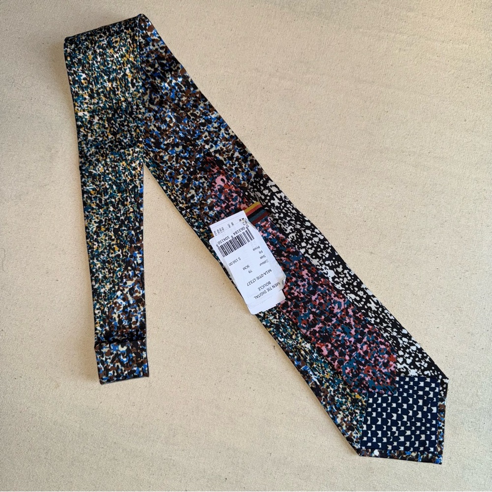 Paul Smith “Digital Boucle” abstract print tie - Picture 4 of 7